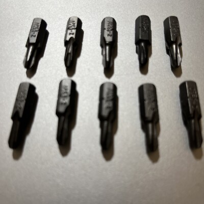 10 PIECE APEX # 446-2, PHILLIPS #2 HEX SHANK BIT, 1/4