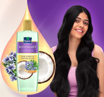 Parachute Coconut Advance Rosemary ,enriche Hair Oil for Long & Thick Hair,300ml