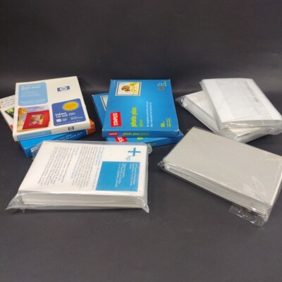 HP Staple Epson InkJet Premium Photo Paper 4×6 Sheets Gloss - 8 Lot with 4 NEW