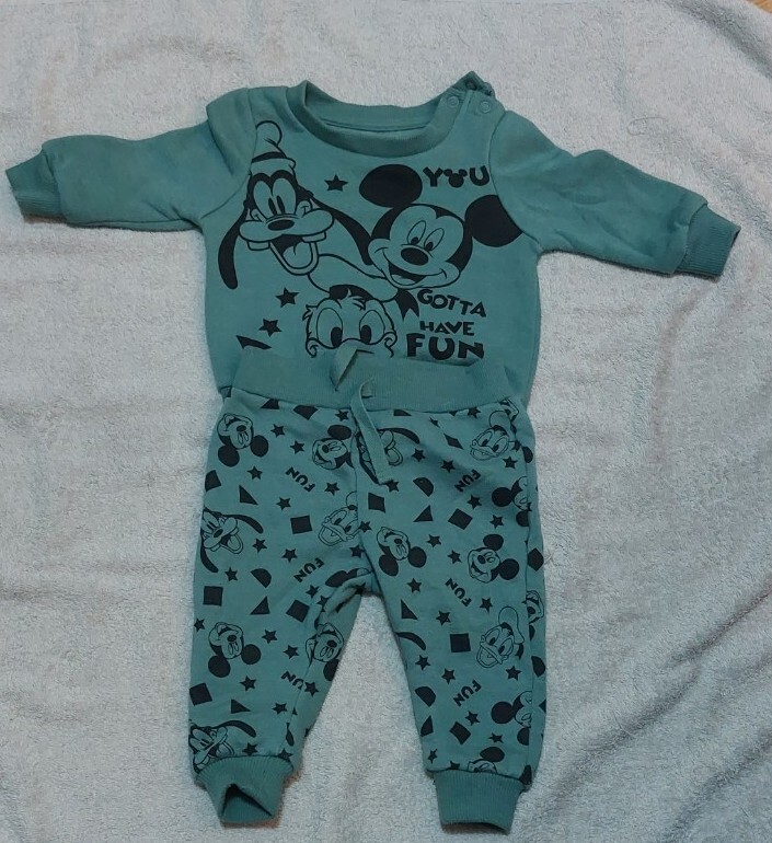 Mickey Mouse Disney Baby Tracksuit 2Piece Set 3-6 Months