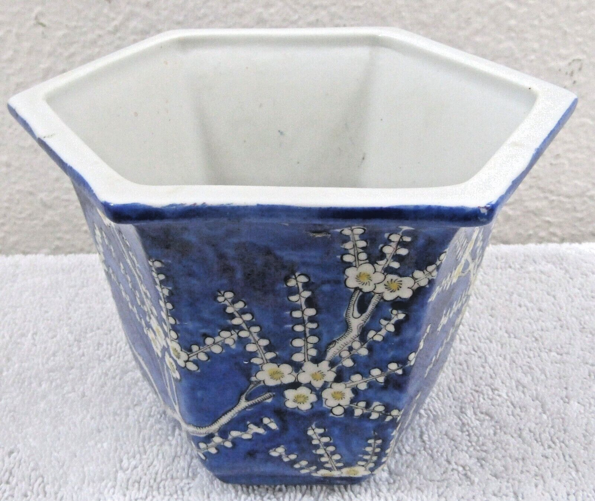 Japanese Neofinetia Orchid Pot Hand Painted Cherry Blossom