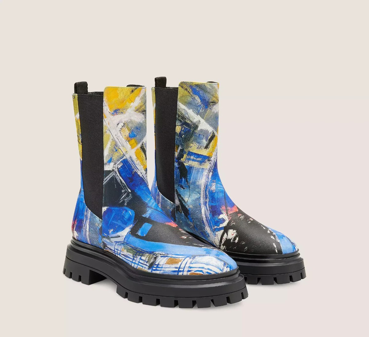 Stuart Weitzman SW x kidsuper bedford bootie - BLUE MULTI