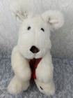 Chosun Puppy Dog White Black Paw Pads Red Plaid Scarf 22" Plush Stuffed Toy Doll