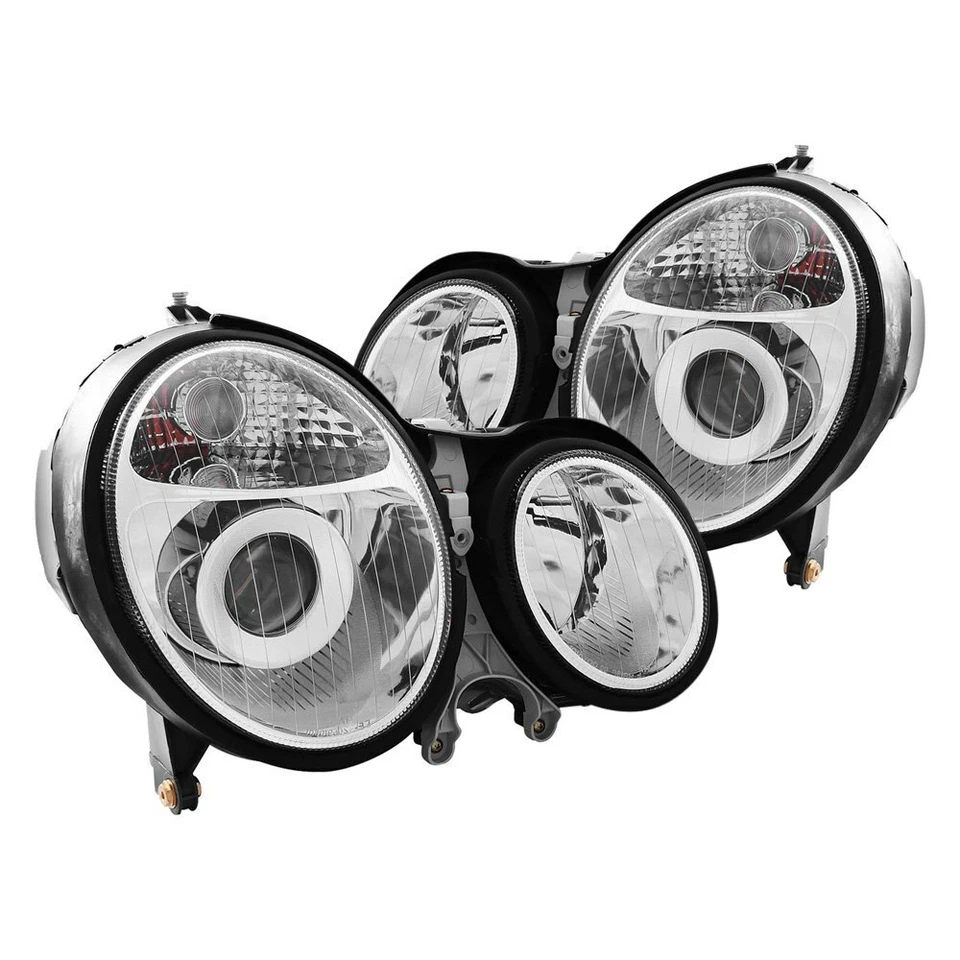 Anzo 121086 Chrome Projector Headlights for 2000-2002 Mercedes-Benz E320 Foto 3 de 4