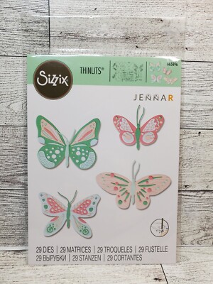 SI1 Sizzix Thinlits Die Set Patterned Butterflies by Jenna Rushforth 665896