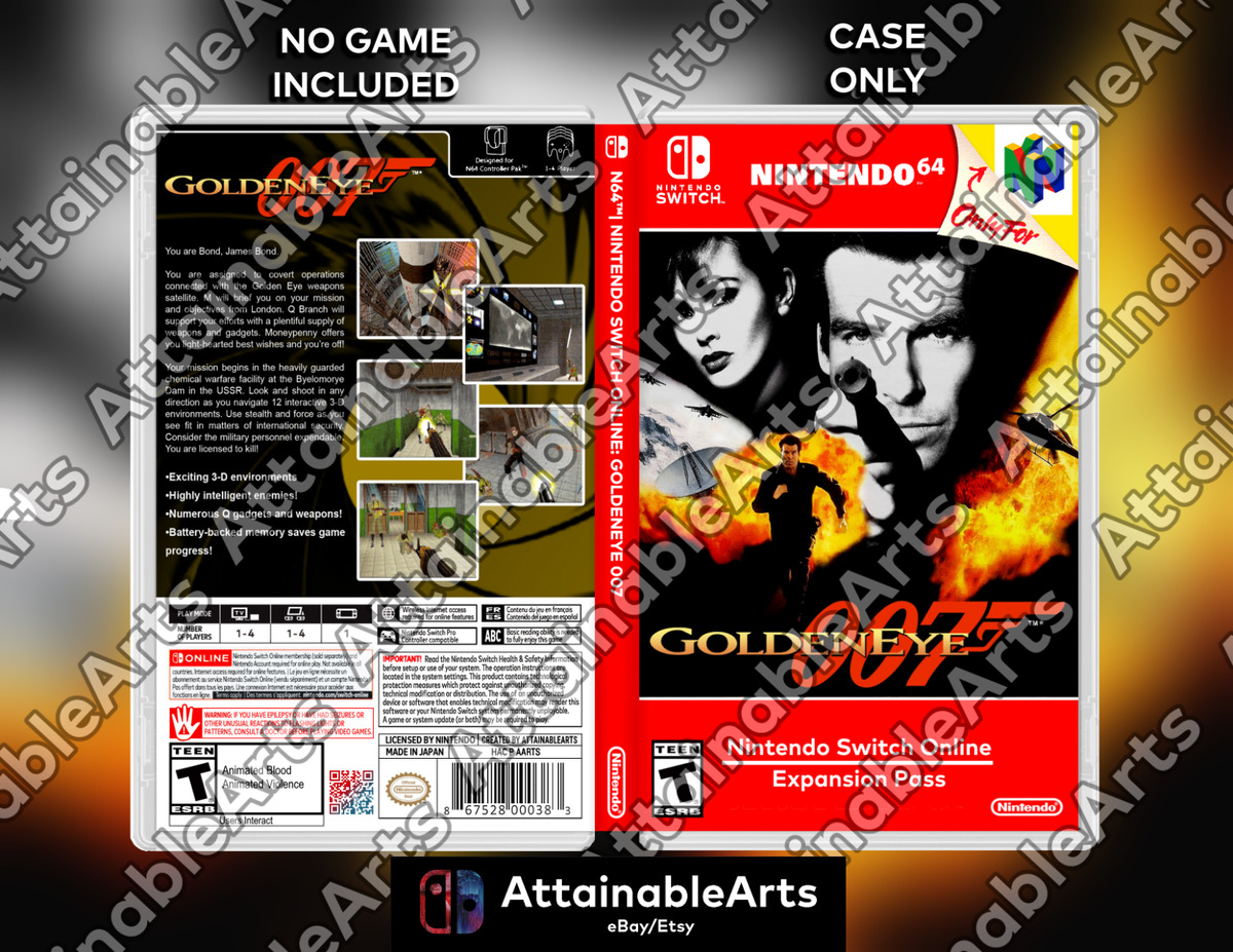 GoldenEye 007 - Custom Nintendo Switch Boxart w/ Physical Game Case (No  Game)