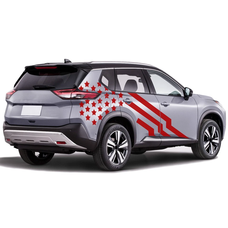 Calcomanía adhesiva gráfica bandera de Estados Unidos trasera compatible con Nissan Rogue Foto 2 de 3