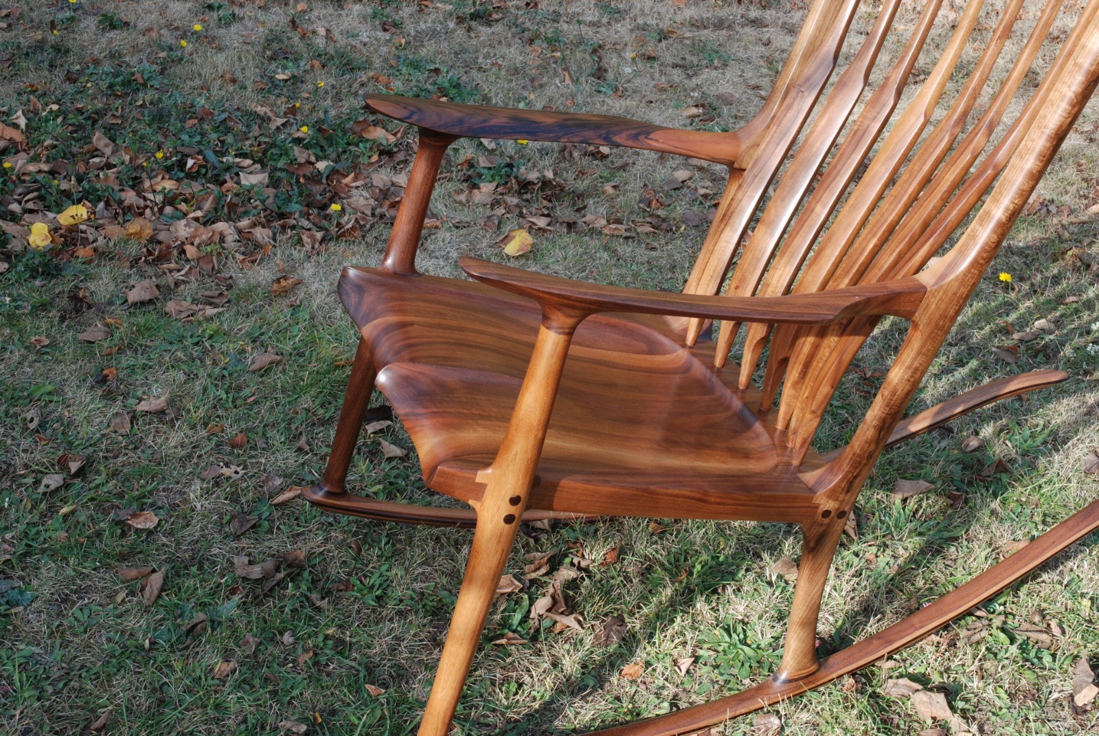 Rocking Chair inspired by Sam Maloof / handcrafted chair solid wood
