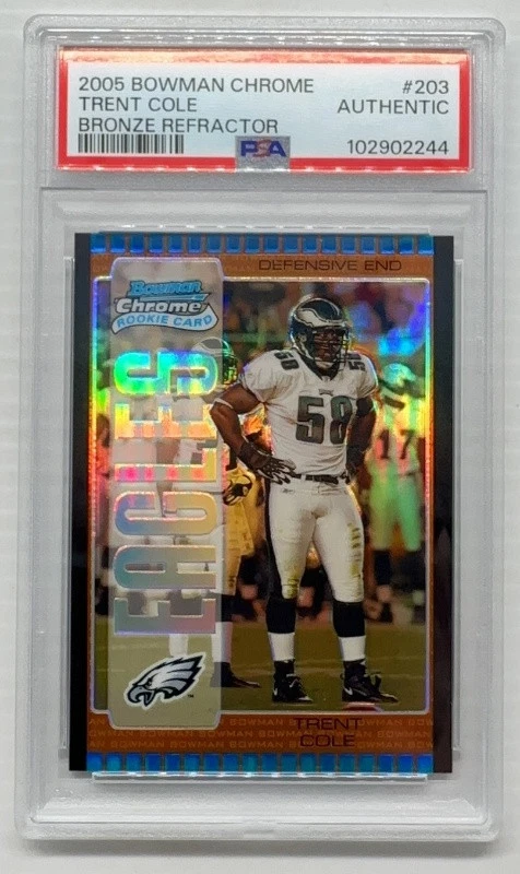 Trent Cole Bowman Chrome #203 Bronze Refractor