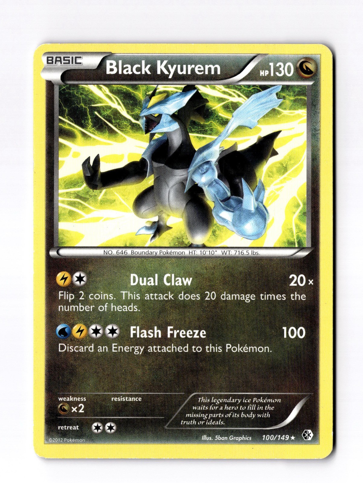 Black Kyurem - Boundaries Crossed (BCR) 100/149 / Rare