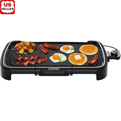 #ad Extra Large Electric Grill Non Stick Surface Adjustable Temp Easy Clean 1500W US $48.70