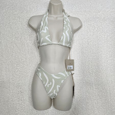 Stone Fox Swim Green Aloe Lines Rico Top/Nola Bottom X-Small