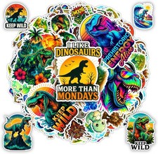 100 PCS Dinosaur Stickers Pack, Kids Vinyl Waterproof for