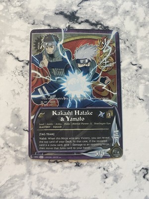 Kakashi Hatake & Yamato - N-1053 - Rare - 1st Edition Naruto CCG Foil Holo Sage