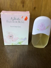 Vintage Le Jardin FLEUR DE ROSE Eau De Cologne Spray .55 oz BY MAX FACTOR New
