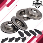 SLOTTED Front & REAR BRAKE ROTORS ULTIMA PADS FOR FORD FALCON BA BF FG NA