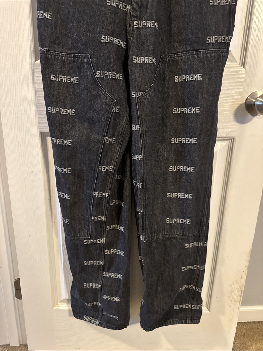 Supreme Black Denim Overalls Size L | eBay