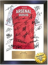 Listing image for 2025/26 Signed Team Autograph Shirt Print in A3 Frame – Football Memorabilia...