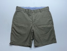 Peter Millar Golf Shorts Mens 36 Olive Green Pima Cotton Spandex 8.5  Inseam