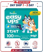 Pampers Easy Ups Bluey Potty Training Pants Size 5 3T-4T, 100 Count