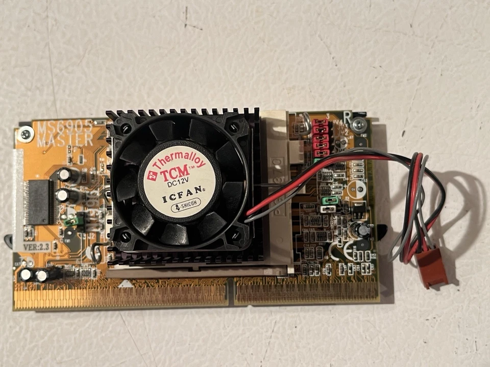 MSI MS6905 MASTER VER.2.3 CPU CONVERTER PGA370-SLOT 1 SSOCKET ADAPTER MIT CPU+LÜFTER - Bild 4 von 4