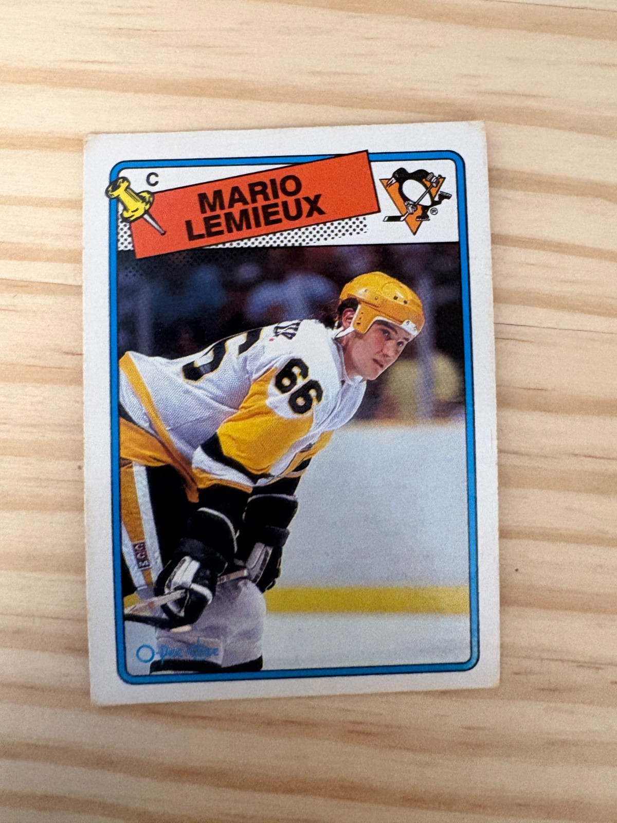 1988-89 O-Pee-Chee #1 Mario Lemieux -  Pittsburgh Penguins (vS2)