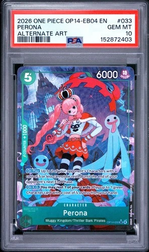 One Piece Perona Alternate Art EB04 OP14-033 PSA 10 Gem Mint