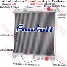 3 Row Radiator For 93-95 Geo Trackersuzuki Sidekick 93-98chevy Tracker 98 1.6l