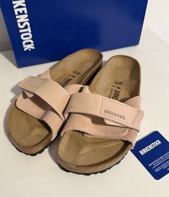 Birkenstock Oita Veloursleder Modern Light Rose Sandale Gr. 37 38 39 40 Schmal