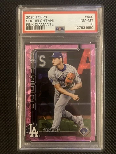2025 Topps Series 2 Shohei Ohtani #400 Pink 💎 Diamante Foil SP - PSA 8 NM-MT