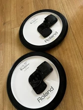 Lot of 2 Roland V-Drums CY-12C Crash Cymbal Pads GOOD CONDITION