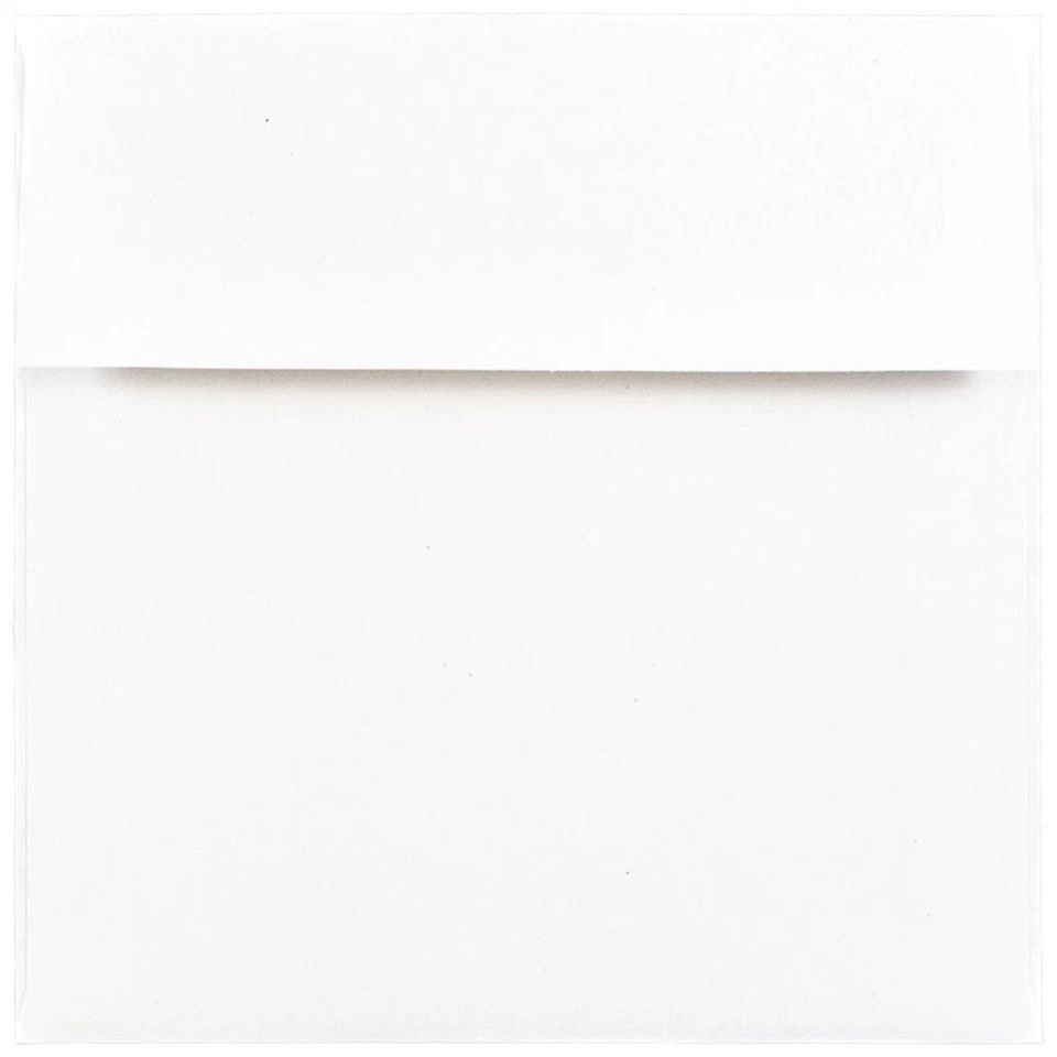 6 x 6 Square Foil Lined Invitation Envelopes - White with Silver Foil - 50/Pack - Image 2 of 2