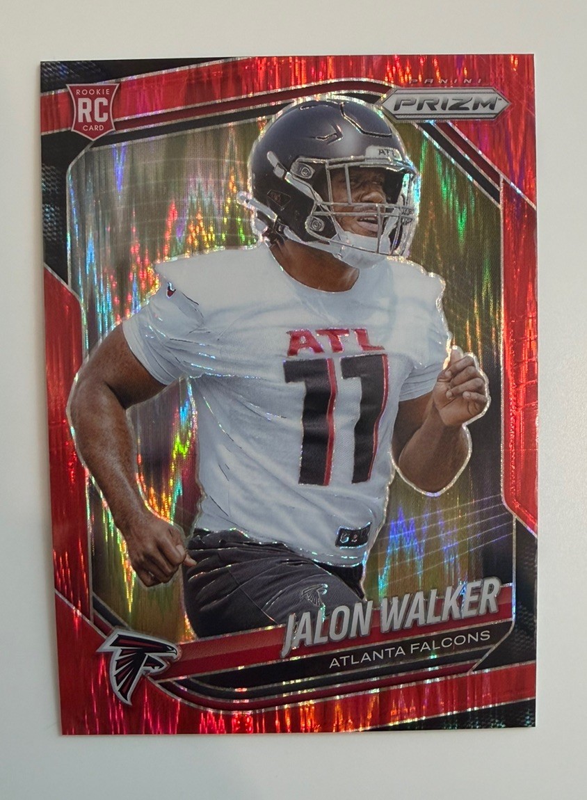 2025 Panini Prizm - Rookies Jalon Walker #398 Red Flash Prizm (RC)