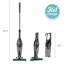3-in-1 Corded Electric Upright/Handheld Floor and Carpet Hand Vacuum Cleaner New