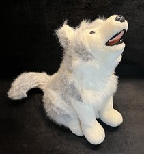 Vintage Unipak Howling Grey Wolf Husky 1990 Plush Stuffed Animal