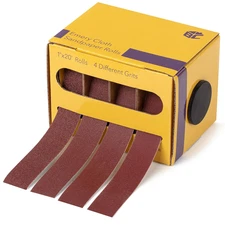 4 Grits Emery Cloth Roll 1" x 20 FT 150/240/320/400 Grit Abrasive Sandpaper Roll