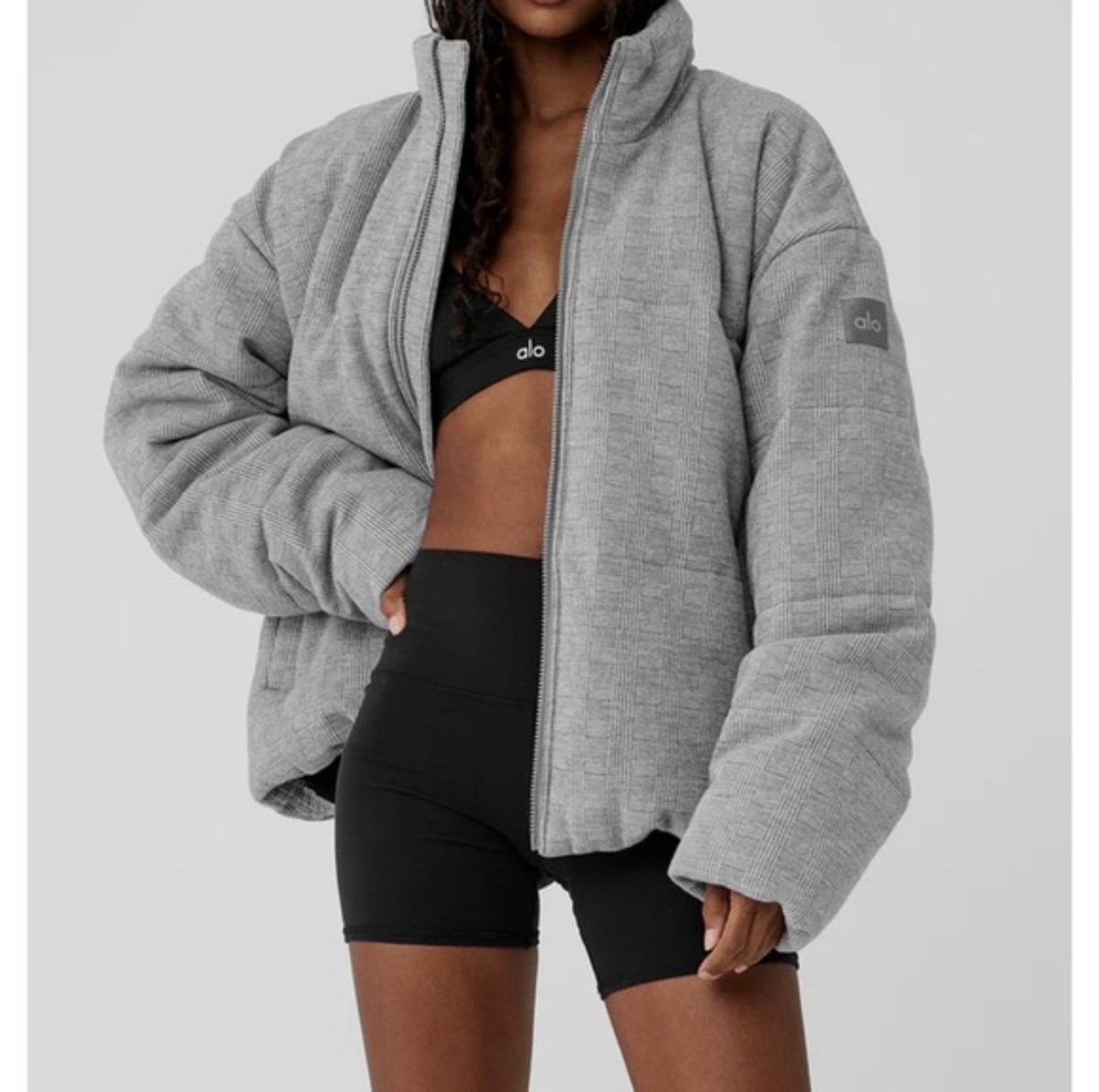 ALO Glenplaid Colosseum Stage Puffer Yoga Jacket X-Large | eBay