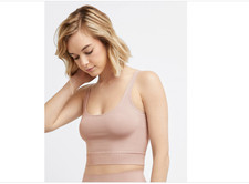 Maidenform Women's Smoothing Seamless Cropped Cami Bra Purple Size M 9655