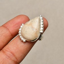 Sunstone Gemstone 925 Sterling Silver Jewelry Ring Size 7