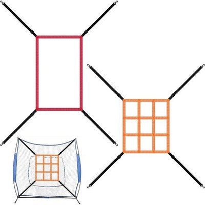 2pcs Strike Zone Ziel für Baseball -Softball -Netto -Verstellbaresziel