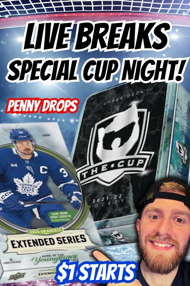 🚨$1 Hockey Card Breaks, Cup Special🚨