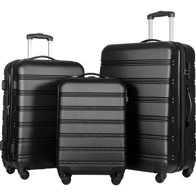 3 Piece Luggage Set Hardside Spinner Suitcase with TSA Lock 20'' 24'' 28'' Availabl