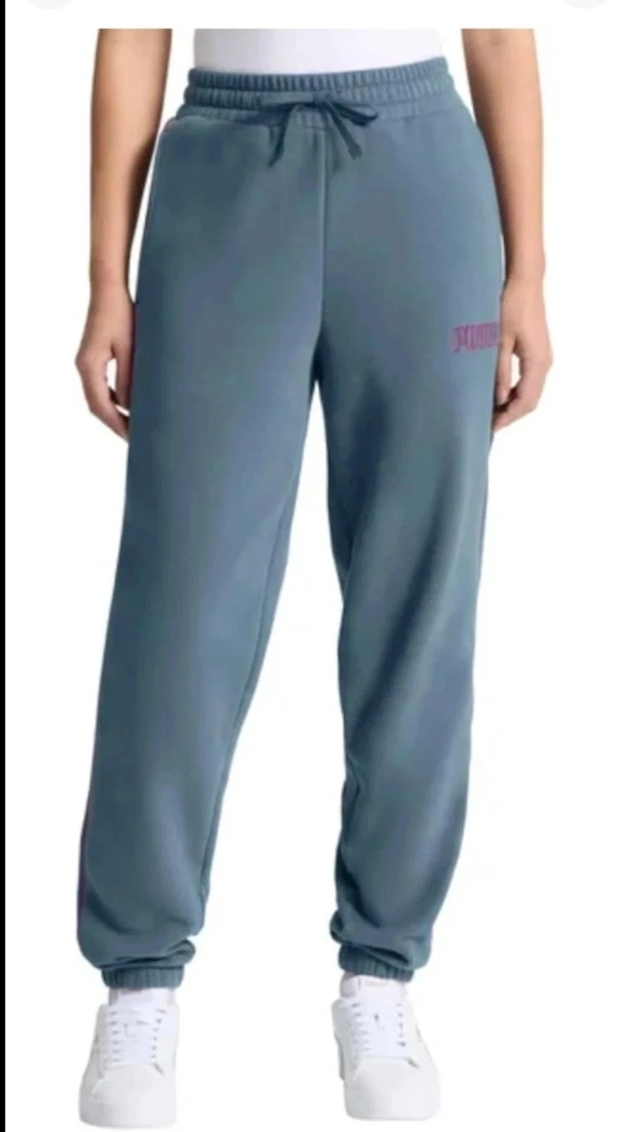 PUMA Women's Fleece Jogger Peacoat Blue Sweatpants with Pockets XXL NWT C3