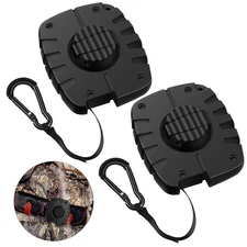 2 Pcs Tree Stand Gear Hoist 29.5 ft Retractable Bow and ft Black