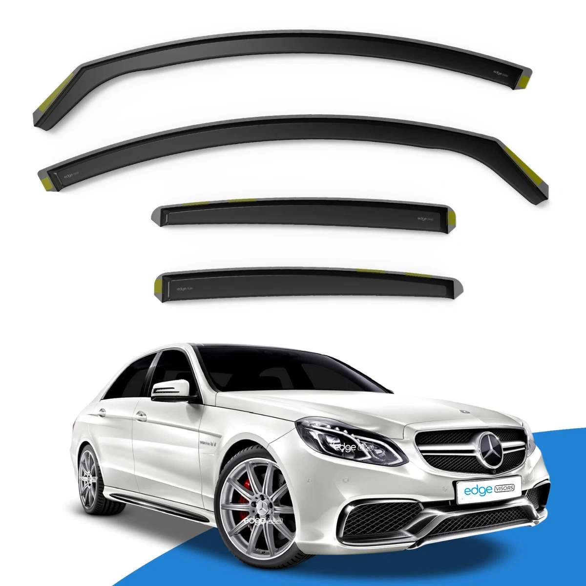 Mercedes E Class W212 2009 2016 4 Door Saloon Wind Deflectors 4pc