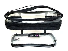 Basics Clear PVC Organizer Zippered Case