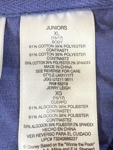 Disney Eeyore Junior XL Full-Zip Cowl Neck Blue Jacket - Picture 14 of 22