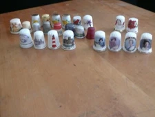 Thimbles - 24 - Bone China, Metal, Plastic, Porcelain - Queen Elizabeth Golden J