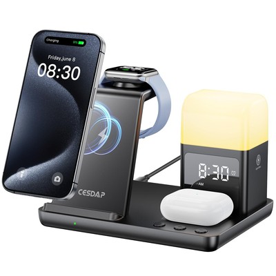 6 in 1 Wireless Charging Station for Apple Charging Station for Multiple Devi...
