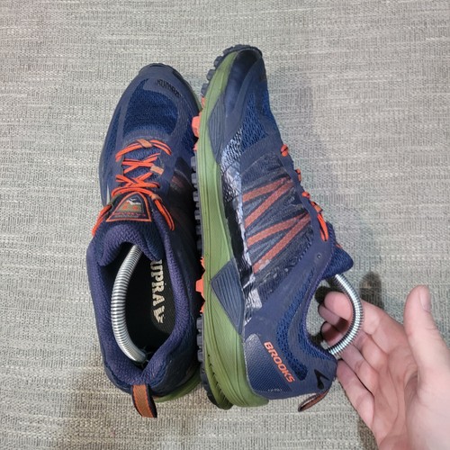 Brooks Cascadia 11 Trail Green Purple Running Shoes Men's US Size 9 - Picture 11 of 15